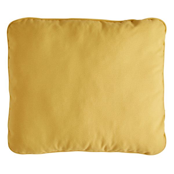 Butter Yellow Canvas Outdoor Corded Back Cushion