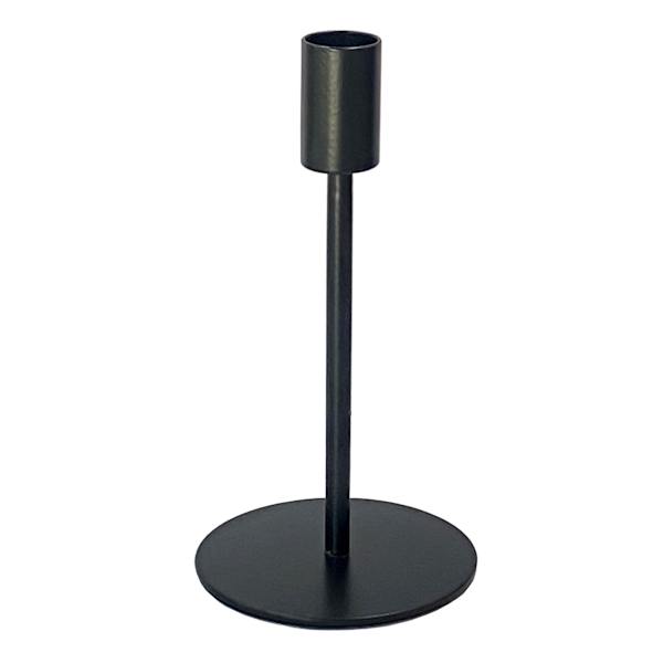 Black Metal Taper Candle Holder, 7"