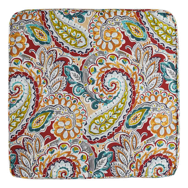 Paisley Chili Outdoor Deep Seat Cushion