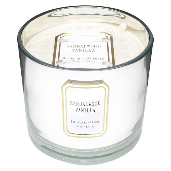 Providence Sandalwood Vanilla Scented Jar Candle, 40oz