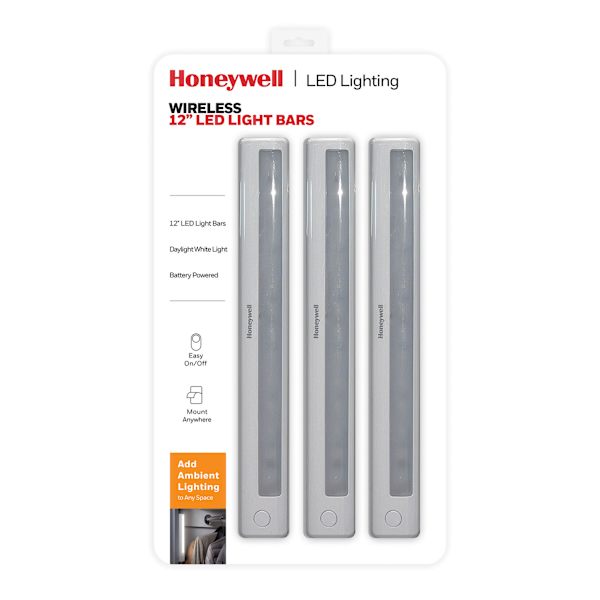 3-Pack Push LED Light Bars, 12"