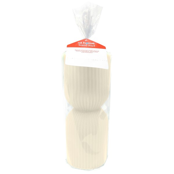 Tracey Boyd White Unscented Totem Pillar Candle, 3x8
