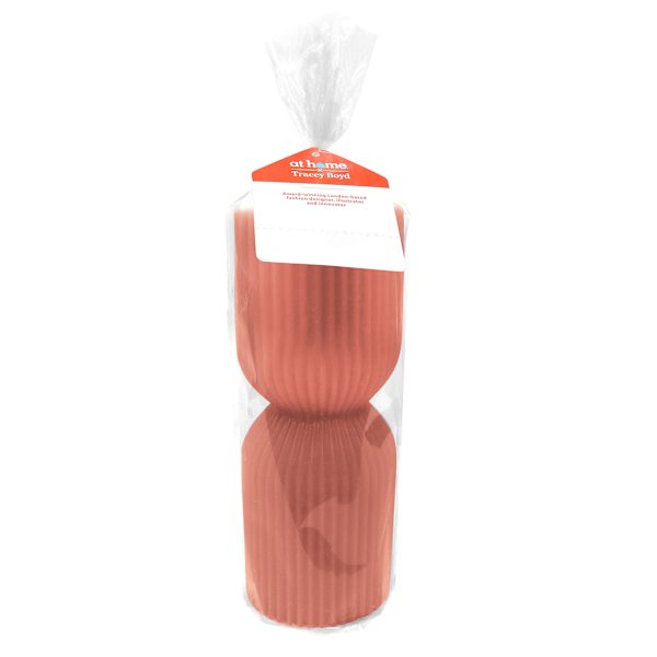 Tracey Boyd Pink Unscented Totem Pillar Candle, 3x8