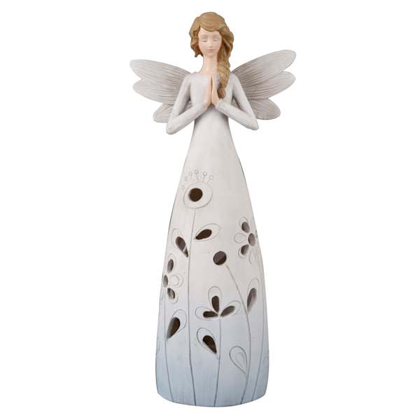 Blue Angel Outdoor Garden Statue, 14"