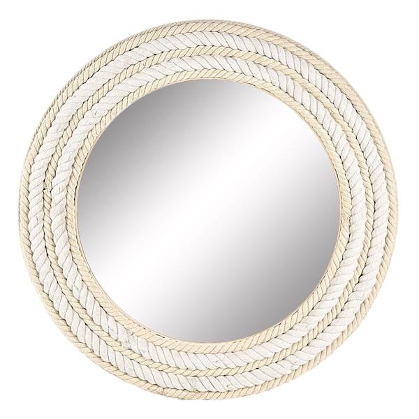 Ty Pennington Cotton Rope Round Wall Mirror, 24"