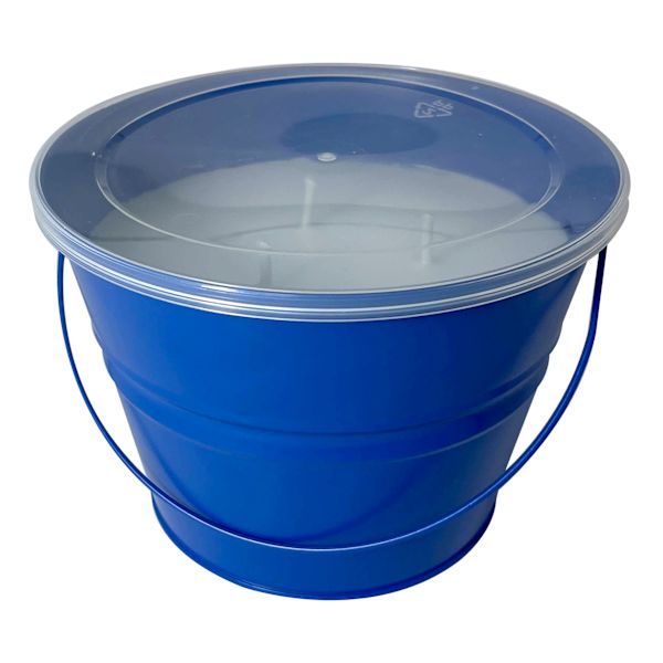 Navy Blue Metal Citronella Bucket Candle, 28oz
