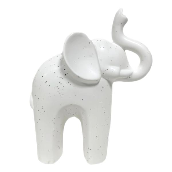 White Ceramic Elephant, 6x7.8