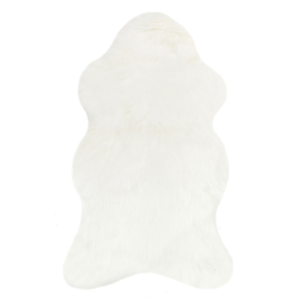Grayson Ivory Faux Fur Accent Rug, 2x3
