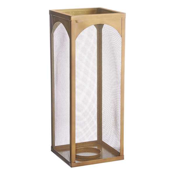 Honeybloom Metal Lantern with Brass Finish, 20"