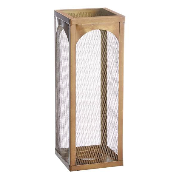 Honeybloom Metal Lantern with Brass Finish, 15"