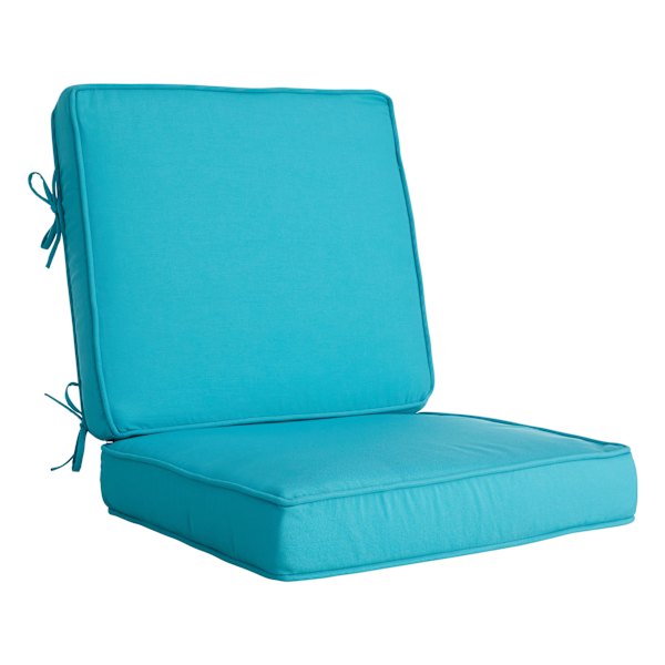 2-Piece Turquoise Canvas Outdoor Deep Seat Cushion