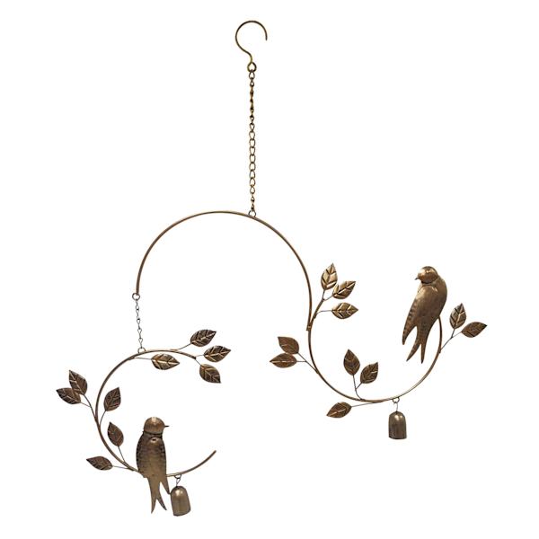 Honeybloom Metal Bird Wind Chime, 29"