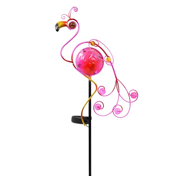 Pink Flamingo Solar Yard Stake, 40"
