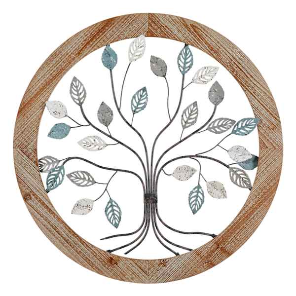 Wood & Metal Tree Wall Art, 34"