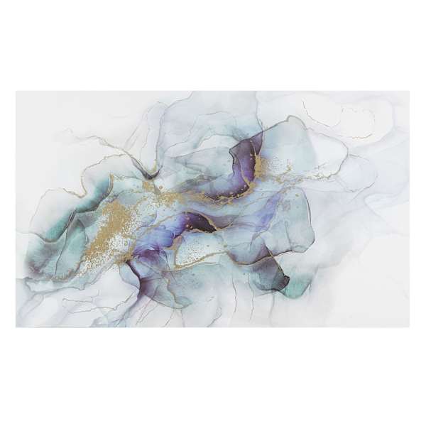 Teal Swirls Canvas Wall Art, 36x60