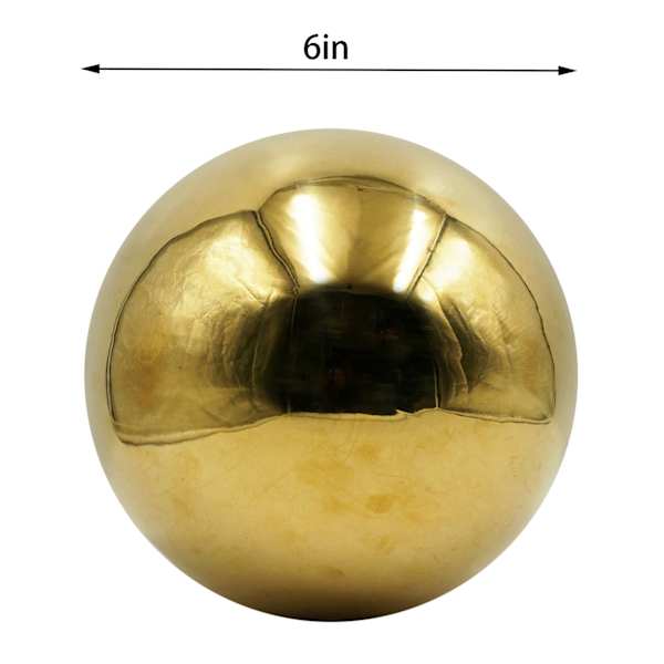 Crosby St. Gold Stainless Steel Outdoor Garden Orb, 6"