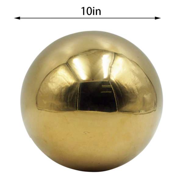 Crosby St. Gold Stainless Steel Outdoor Garden Orb, 10"