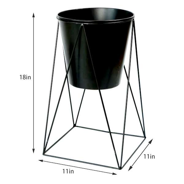 Black Metal Plant Stand, Large