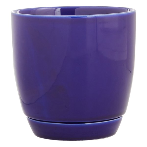 Indoor Elsie Blue Stoneware Ceramic Pot, Medium