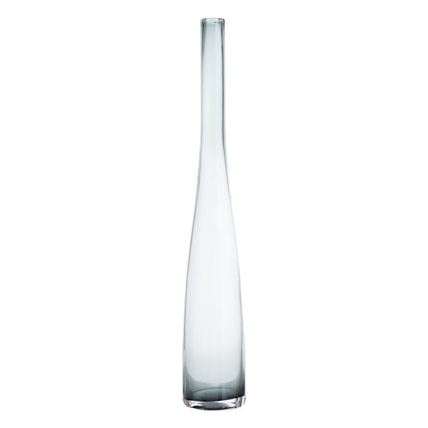 Grey Bubble Glass Bottle Vase, 24"