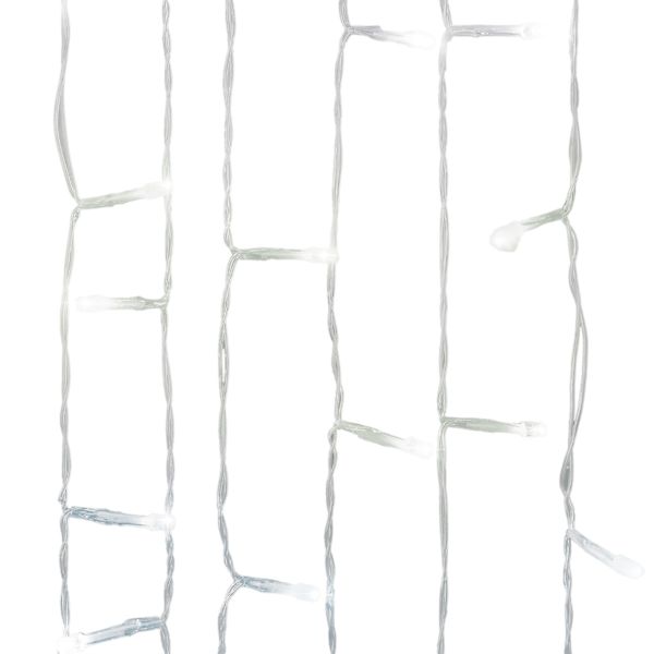 Clear White LED Curtain String Lights