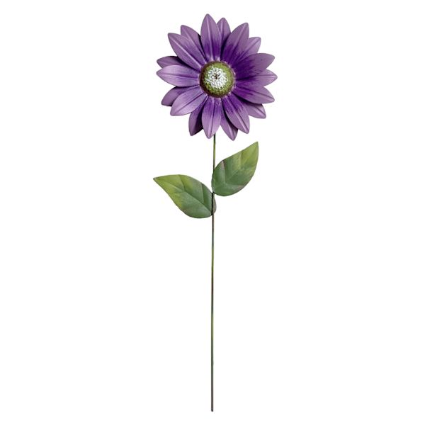 Purple Flower Yard Pick, 5"
