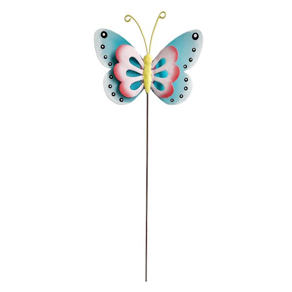 Blue Butterfly Yard Pick, 5.5"