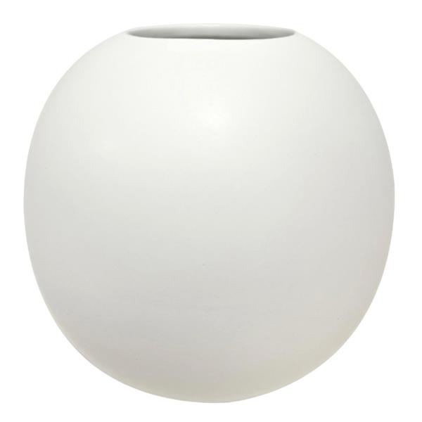 Crosby St. White Ceramic Orb Vase, 5x4