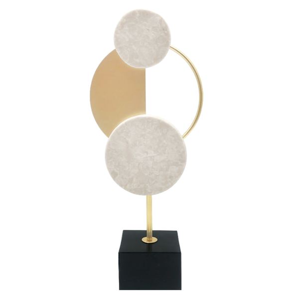 Crosby St. Metal & Marble Decor, 10.3"