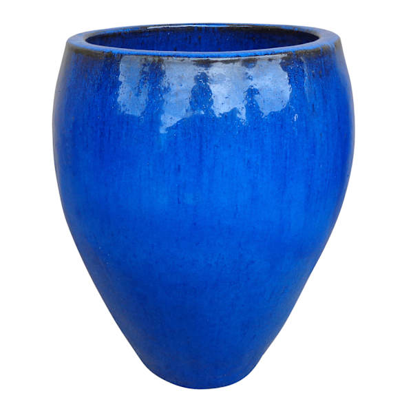 Arcadia Blue Urn Ceramic Outdoor Planter, Medium