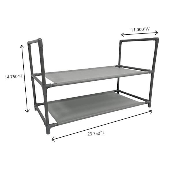 2-Tier Multi-Use Stackable Shoe Rack