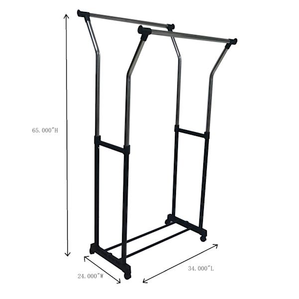 Black & Silver Garment Rack