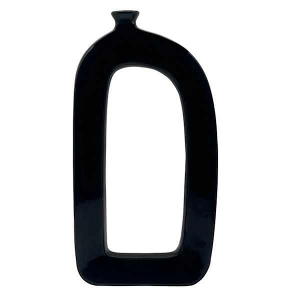 Riley Black Open Vase, 14"
