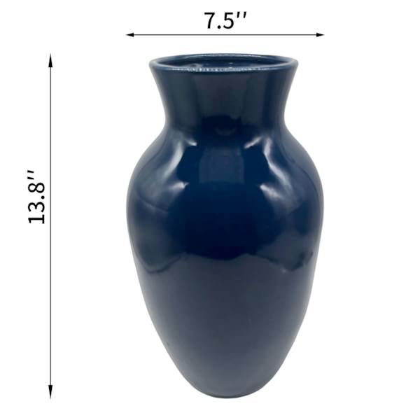 Providence Blue Porcelain Vase, 14"