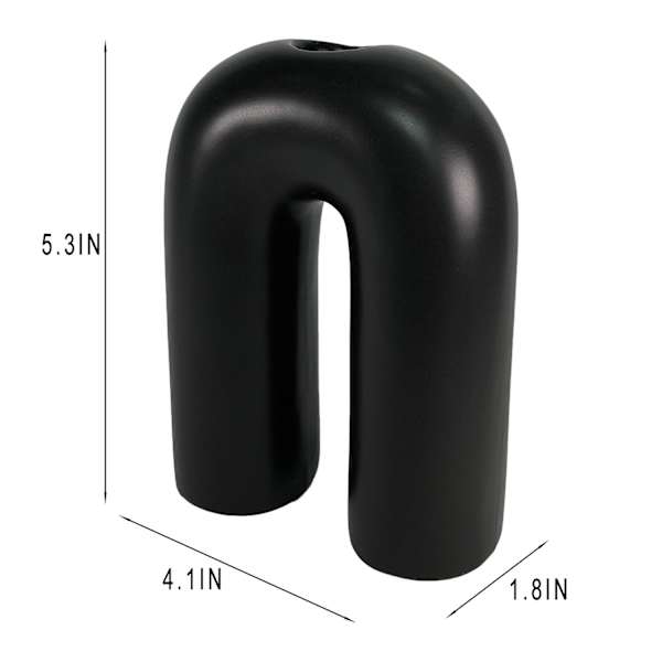 Crosby St. Black Ceramic Candle Holder, 4x5