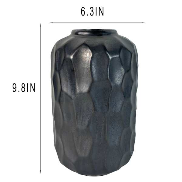 Tracey Boyd Metallic Pewter Ceramic Vase, 10"