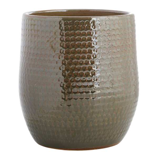Honeybloom Honeycomb Tall Green Outdoor Planter, Medium