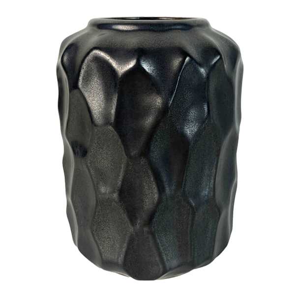 Tracey Boyd Metallic Pewter Ceramic Vase, 5.5"