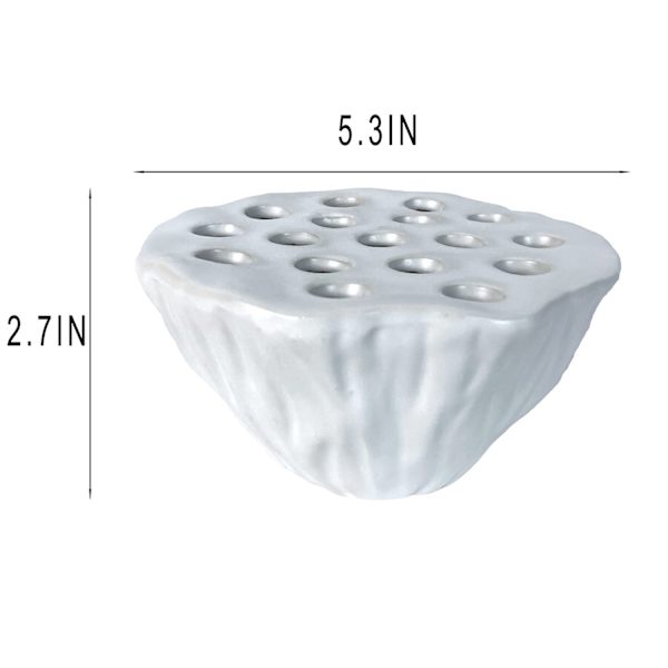 Found & Fable White Lotus Ceramic Vase, 3"