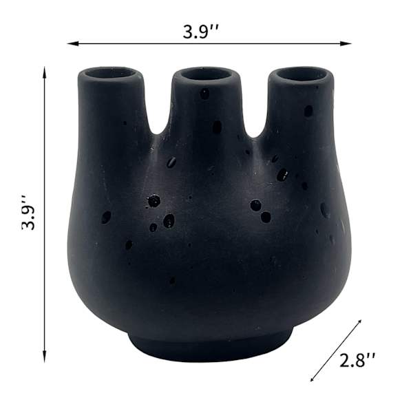 Tracey Boyd Black Contemporary Porcelain Vase, 4"