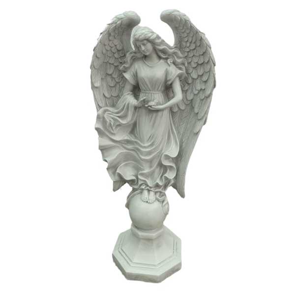 Angel on Stand Outdoor Garden Statue, 33"