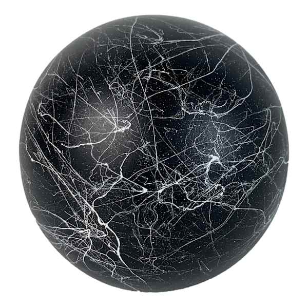 Black Faux Marble Orb, 4"