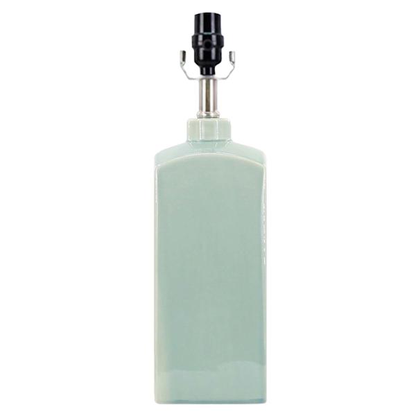 Providence Green Ceramic Rectangle Medium Table Lamp Base, 18"
