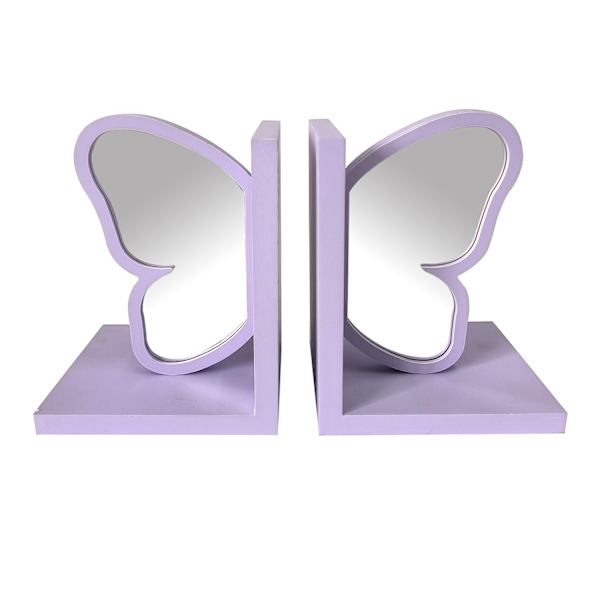 Tiny Dreamers Purple Butterfly Bookends Set, 6"