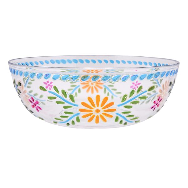 Clear Embossed Serve Bowl