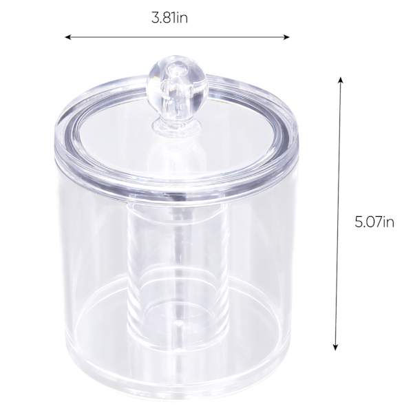 Clear Cotton Swab Jar