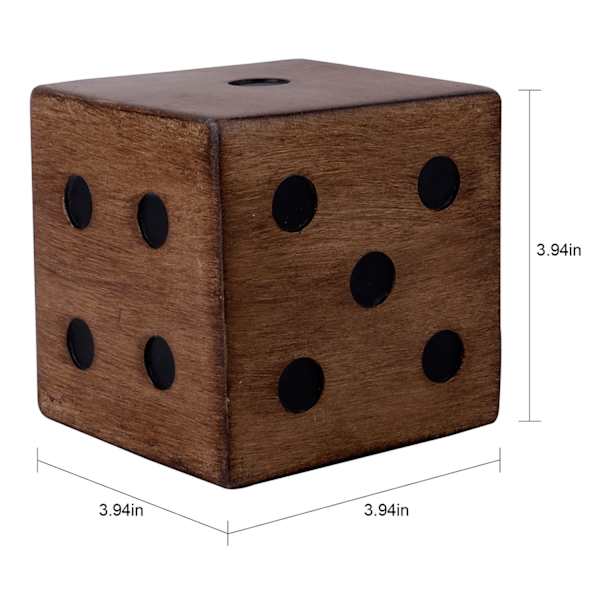 Natural Wood Dice, 4"