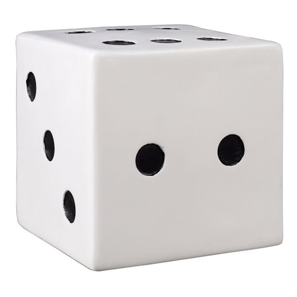 White Wood Dice, 4"