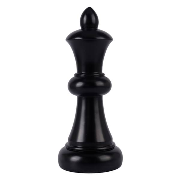 Black Resin Queen Chess Piece, 10"