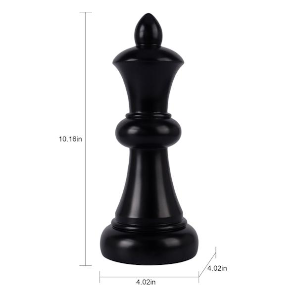Black Resin Queen Chess Piece, 10"